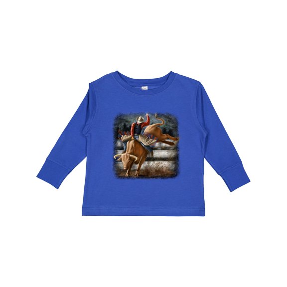 Inktastic Bull Riding Boys or Girls Long Sleeve Toddler T-Shirt