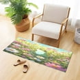 thumbnail image 6 of Haosy Cartoon Frog Sit in Meadow Of Flower Bathroom Rugs Non Slip Absorbent Soft Plush Quick Dry Bath Mat, 39"x20", 6 of 8