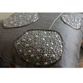thumbnail image 2 of Cushion Cover For Couch, Grey Pillow Cover, 3D Metallic Sequins and Beaded Flower Throw Pillow Covers 18x18 inch (45x45 cm), Silk Pillows Covers Couch, Floral - Silver Ball Bearings, 2 of 9