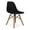 Black, variant on Aron Living 21.75" Plastic and Wood Kids Playroom Chair in White