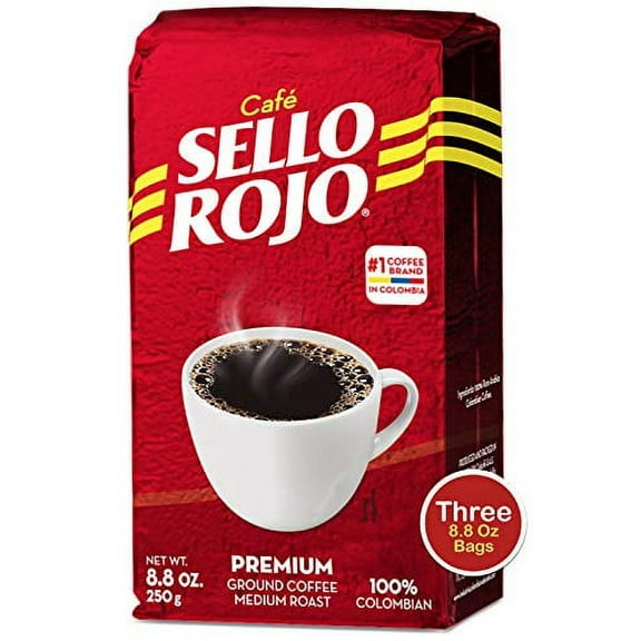 CafÃ© Sello Rojo Premium Colombian Coffee | Medium Roast Premium Ground Coffee Bricks | CafÃ© de Colombia | 8.8 Ounce (Pack of 3)