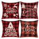 thumbnail image 1 of 4 fundas de almohada navideñas, cojín de lino súper suave, 1 of 5