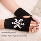 thumbnail image 4 of Sonducket 1 par de guantes de medio dedo de punto, cubiertas de dedos, cubierta de mano, gris claro guantes y mitones Negro, 4 of 6