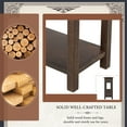 thumbnail image 6 of JINS&VICO Wood Entryway Table, Console Table with Storage Drawer and Bottom Shelf, Rustic Brushed Texture Narrow Entry Table for Living Room Hallway Entryway, Easy Assembly, Espresso, 6 of 7