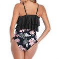 thumbnail image 3 of Pisexur Tankini Bathing Suits for Women Ruffled Tank Top Tummy Control Floral Modest Swimwear High Waisted Bikini Two Piece Bathing Suits, 3 of 6