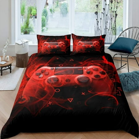 Kids Gaming Duvet Cover Set Full Size Gamer Bedroom Decor For Boys Girls Teens Video Game - Red Decorative Bedroom Ideas Kids Gaming Duvet Cover Set Full Size Gamer Bedroom Decor For Boys Girls Teens Video Game - Red Decorative Bedroom Ideas