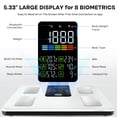 thumbnail image 5 of GE Smart Body Scale with Bluetooth – Measures Weight, BMI, Body Fat & Muscle Mass – 500 lb Capacity, White, 5 of 11