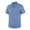 Blue, variant on Men Textured Vertical Stripe Short Sleeve Camp Collar Shirt Full Button Placket with Chest Pocket Lightweight Casual Wear