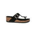 thumbnail image 2 of Women T-Strap Open Toe Cork Footbed Slide Sandal 18637, 2 of 6