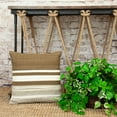 thumbnail image 2 of Parkland Collection Transitional Striped Brown Square 18" x 18" Pillow, 2 of 6