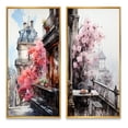 thumbnail image 2 of Designart "Parisian Balconies in Pink Elegance I" Paris Framed Wall Art Set Of 2 - Pink Cityscapes Framed Wall Art Set Of 2, 2 of 7