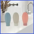 thumbnail image 5 of Vocoste Travel Bottles Set Containers Squeezable Refillable Pink Beige Blue 3 Pcs, 5 of 5