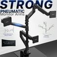 thumbnail image 6 of VIVO Pneumatic Triple Ultrawide Monitor Desk Stand, Up to 49" Computer Screens, 6 of 8