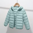 thumbnail image 2 of Girls Coats Size 10-12 Winter Jacket Kids Boy Girl Winter Hooded Puffer Jackets Coats Light Weight Padded Outerwear, 2 of 9