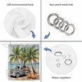 thumbnail image 5 of Summer Palm Trees Bathroom Shower Curtains with 12 Hooks Polyester Waterproof Shower Curtain for Stalls and Bathtubs Beach Fall Pumpkins Seaside Vintage Car Decorative Bathroom Curtain 72"x72", 5 of 9