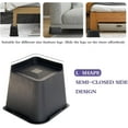 thumbnail image 3 of Bed Risers 6 inch Heavy Duty 4 Pack, L Shape Furniture Risers 6 inch, Oversized Lifts Risers for Couch, Table, Sofa, Desk, Chairs Legs, Dorm Beds Frame (Black 4-Pack,6 inch), 3 of 10