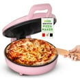 thumbnail image 1 of NutriChef Countertop Pizza Maker | 1500W Non-Stick Electric Pizza Cooker | Make 12" Personal Pizzas, Eggs, Toast & More | Cool-Touch Handles, Compact & Space-Saving | Temp Range 175-400°F | Pink, 1 of 5