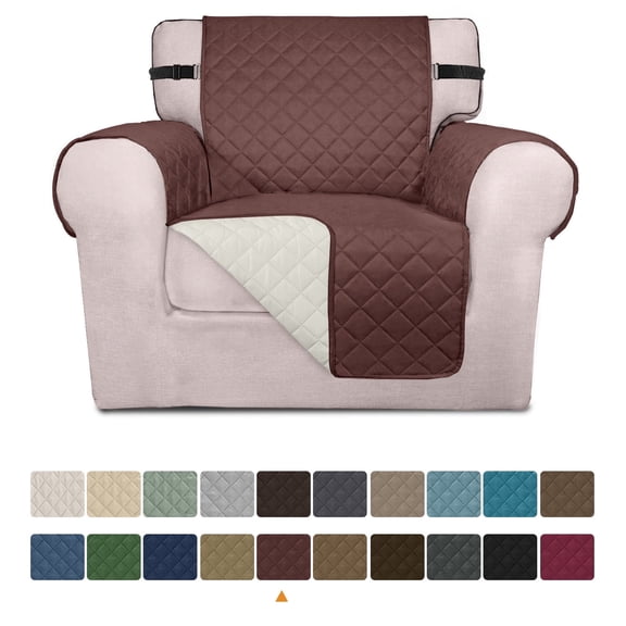suxuMhao Slipcovers - 1 Seater Couch Cover (Chair Size) Coffee Color, Washable Sofa Covers for Pets, Pet Sofa Cover, Couch Slipcover, Couch Covers for Sofa, Durable Furniture Protector - 1 Piece