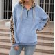 thumbnail image 4 of Blusa de manga larga con retazos de leopardo para mujer Fridja fksj4016, 4 of 9