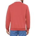 thumbnail image 3 of INSPIRE CHIC Men's Contrast Collared Long Sleeves Pullover Polo Sweatshirt S Red, 3 of 6