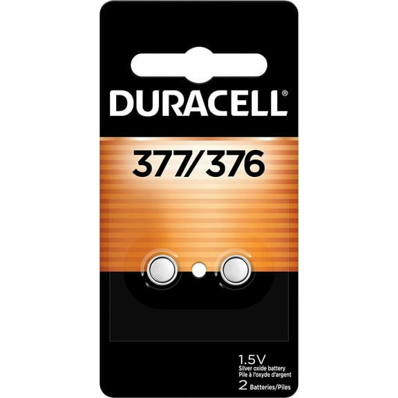 Duracell 377 Silver Oxide Button Batteries - 2-Pk.