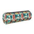 thumbnail image 1 of Disketp Colorful Hawaii Palms Estuche Organizador de Lápices de Cuero, Estuche de Oficina con Cremallera para Bolígrafo y Lápiz, 1 of 6