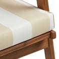 thumbnail image 2 of Linon Lathan 4-Piece Outdoor Chat Set, Includes Couch, Coffee Table, and 2 Chairs, Natural Oil Stained Finish with Natural Stripe Fabric, 2 of 8