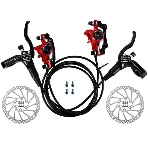 Bike Brake,Rear Calipers Set Disc Brakes Rear Left Brake Kit With 160mm Disc 160mm Disc Rotor Brakes Rear Calipers Bike Left Brake Kit With 160mm Brake Kit With Mountain Bike Left Red Koeb