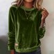 thumbnail image 1 of Karight Vintage Corduroy Shirts for Women Spring Fall Long Sleeve Crew Neck Top Casual Classic Fit Comfy Trendy Basic Pullovers, 1 of 5