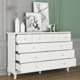 thumbnail image 4 of FUFU&GAGA 55.1" Wide Double Bedroom Dresser with Storage Drawers White, 4 of 5