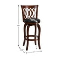thumbnail image 3 of Edmond Swivel Bar Stool in Dark Cherry Finish, 3 of 6