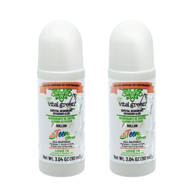 Desodorante Cristal Alumbre Niños 2 Pack 90ml Vital Green