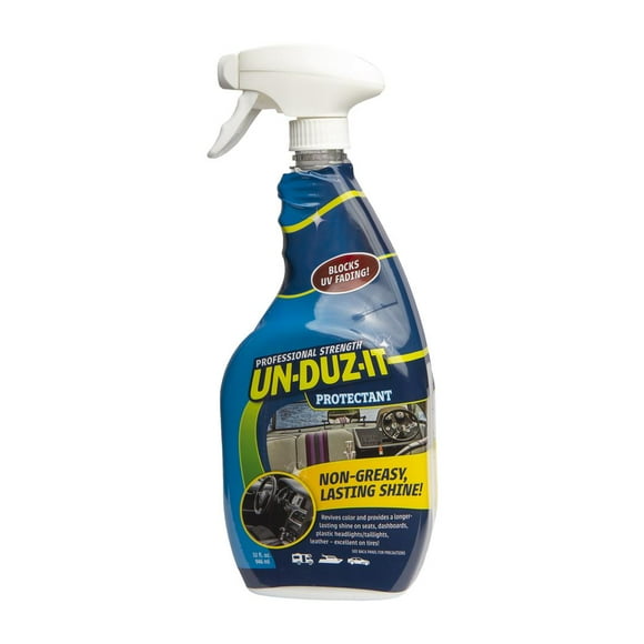 UnDuzit Chemicals Vinyl Protectant 124571 32 Ounce Spray Bottle; Single; Use On Seats/Dashboards/Plastic Headlights And Taillights