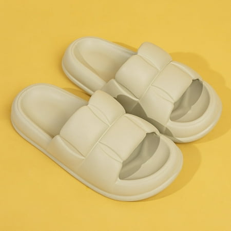 

Soft Sole Open Toe Cloud Slippers Outside Wear Beach Sandals Indoor And Outdoor Pillow Slippers