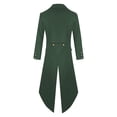 thumbnail image 4 of Havenx Steampunk Jacket for Men Halloween Medieval Jacket Renaissance Victorian Tailcoat Vintage Gothic Steampunk Costumes,Green M, 4 of 4