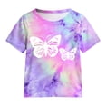 thumbnail image 5 of Zshosam Toddler Clothes for Girls Toddler Baby Girl Summer Clothes Ribbed Knit Cute Summer Outfits Short Sleeves 2 Pieces Shorts Set Size 6T 7T,(Light Purple 6-7 Years), 5 of 6
