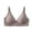 Grey, variant on HNMKIU Women Sports Bras Strappy Padded Medium Yoga Workout Tops Breathable Athletic Activewear Seamless Adjustable Chest Band Khaki - XL