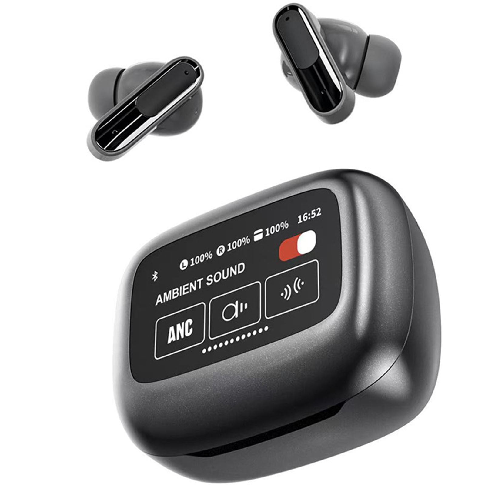 Wireless Earbuds, Bluetooth 5.3 in Ear Buds Light-Weight Headphones with Deep Bass Sound,48 Hours Playtime Headset,Clear Calls Earphones with Mics for Sports Workout(Black)