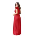 thumbnail image 3 of U.Vomade Femmes Manches Courtes Col Rond Poche Décontractée Longue Dress, 3 of 4