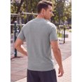 thumbnail image 3 of INSPIRE CHIC Men's Athletic T-Shirt Short Sleeve Crew Neck Running T-Shirts S Gray, 3 of 5