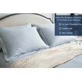 thumbnail image 5 of Delara GOTS Certified Organic Cotton Twin Duvet Cover Set, 400TC, Soft, Breathable, 8 Ties, Light Blue for Hot Sleepers, 5 of 7