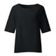 thumbnail image 4 of Camisa Casual suelta SCZ de media manga cuello redondo color negro 4xl, 4 of 7