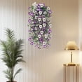 thumbnail image 6 of FeiFu Artificial Violet Flower Leaves Green Faux Floral Bouquet Real Touch Fake Flower for Home Wedding Party Table Decoration, 6 of 9