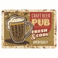 thumbnail image 5 of 1pc, Vintage Drinks Metal Tin Sign, Metal Wall Art Decor, Tin Sign For Coffee Bar Sign, Wall Art Gift, Home Decor, 8 * 12 Inch, 5 of 5