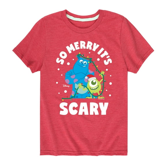 Monsters Inc - So Merry Its Scary - Toddler And Youth Short Sleeve Graphic T-Shirt
