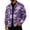 Purple, variant on Delconic Mens Corduroy Jacket Loose Casual Turn Down Collar Long Sleeve Button Front Overshirt Camouflage Print Fall Winter Top Army Green L