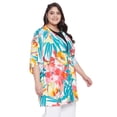 thumbnail image 4 of Women's Kimono Cardigan Floral Print Drawstring Open Front Loose Top Summer, 4 of 7