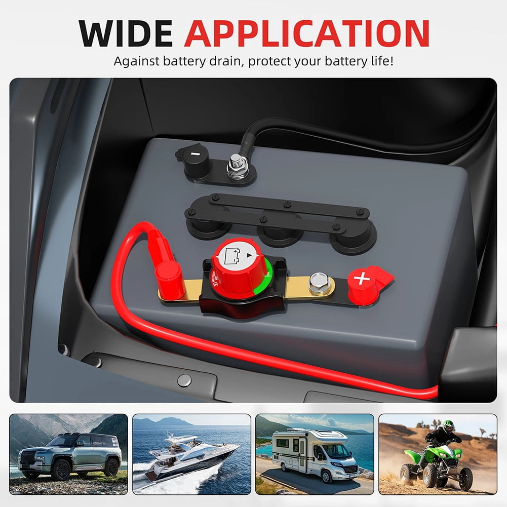 yaaqii Side Post Battery Disconnect Switch Marine Battery Disconnect Switch RV Boat ATV