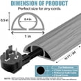 thumbnail image 2 of Floor Cord Cover Self Adhesive Cord Hider, 10FT Cable Management Extension Cord Protector for Wires, Prevent Cable Trips for Offices & Gyms, Gray Wood – 1″ W x 0.5″ H, 2 of 8