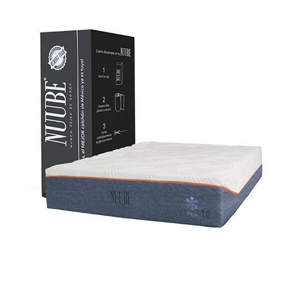 Colchón Memory Foam Queen Size Nuube 1.0, empacado en caja Nuube Queen Size 1.0